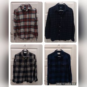 Mens size small, flannel shirts, Old Navy, Gap
